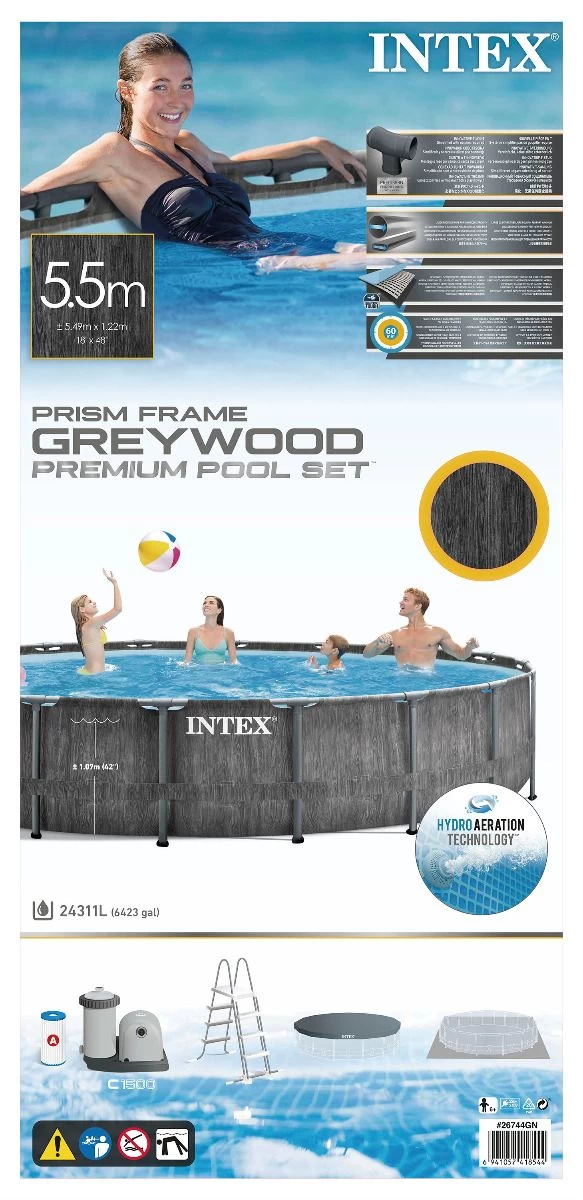 Intex Greywood Prism Frame Zwembadset Ø 549 X 122 Cm - Afbeelding 9