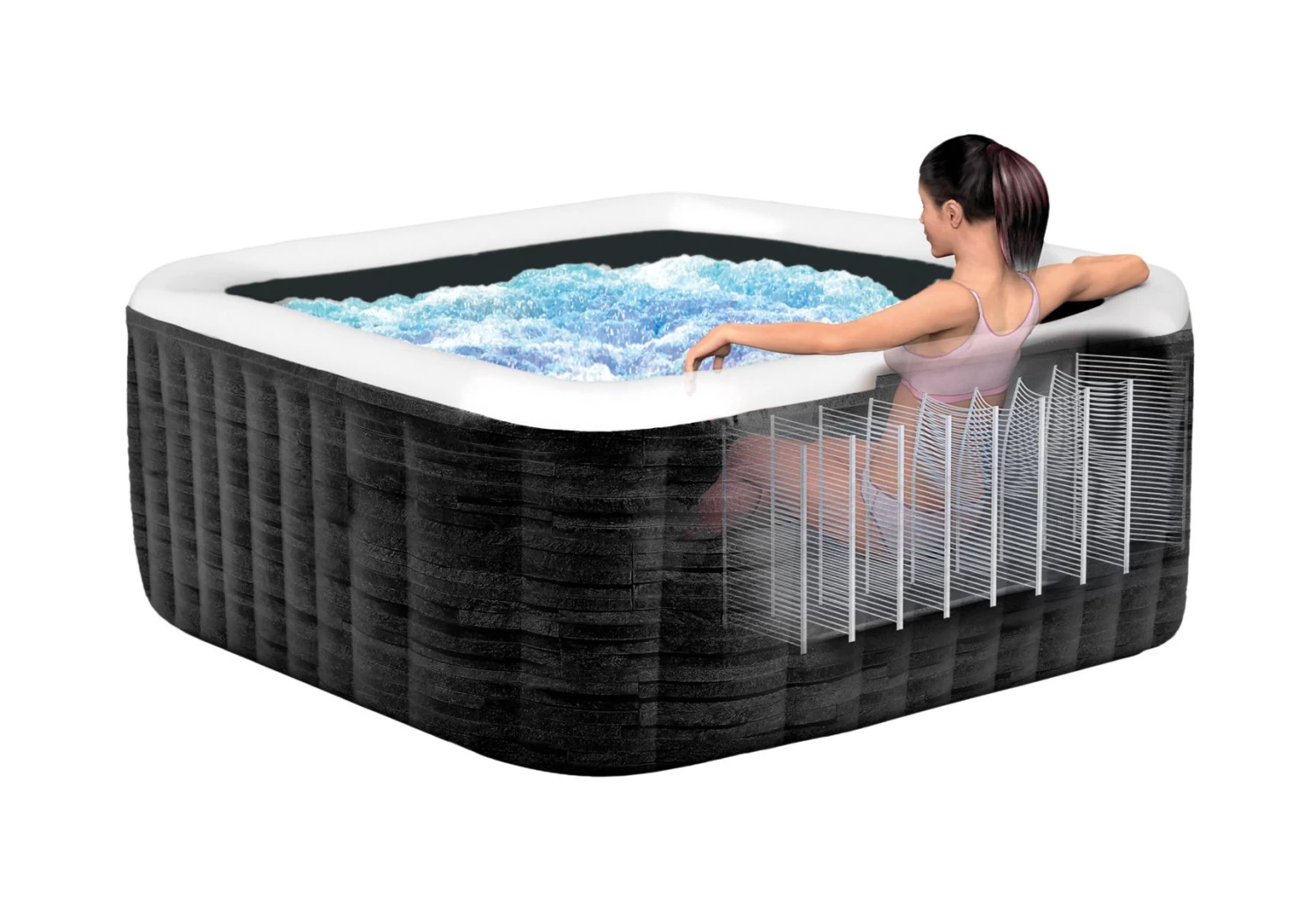 Intex PureSpa Greystone Deluxe Met Aquatural Aroma Crystals Set En WiFi - Afbeelding 8