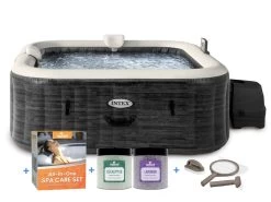 Intex PREMIUM PureSpa Greystone Deluxe Inclusief Aquatural Care Set & WiFi