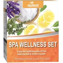 Aquatural Spa Wellness Set Aroma Kristallen & Dode Zeezout - Citroen, Eucalyptus, Lavendel