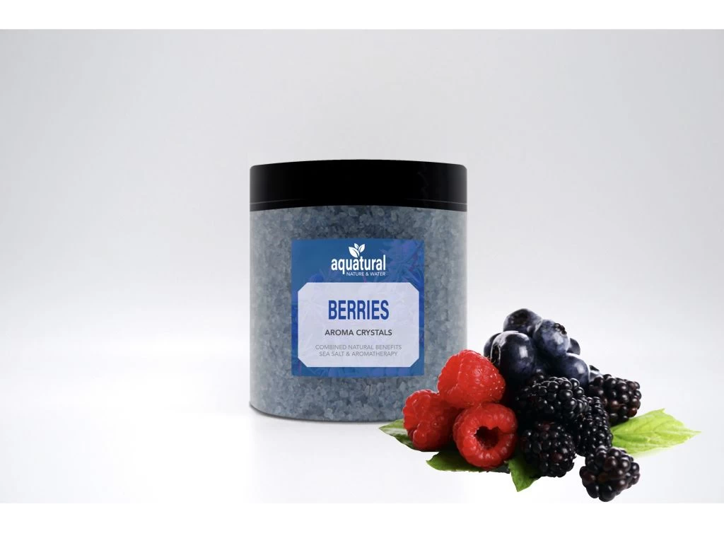 Aquatural Fruits Aroma Set Badkristallen Met Fruit Aroma's & Dode Zeezout - Sinaasappel, Citroen, Bessen - Afbeelding 6