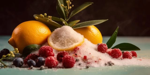 Aquatural Fruits Aroma Set Badkristallen Met Fruit Aroma's & Dode Zeezout - Sinaasappel, Citroen, Bessen - Afbeelding 2