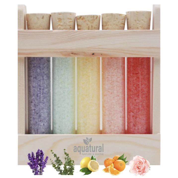 Aquatural Introductie Set Aroma Crystals & Wellness Therapie - Geschenkverpakking - Voor Spa, Jacuzzi En Bad