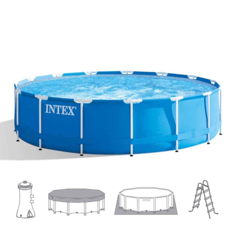 Ø 457 X 122 Cm - Intex Metal Frame Zwembad