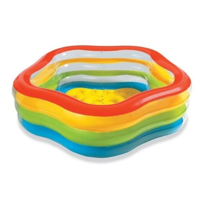 Zwembad Met Zomerse Kleuren