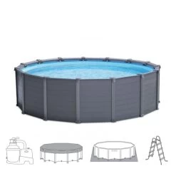 Intex Graphite Panel Zwembad Ø 478 X 124 Cm